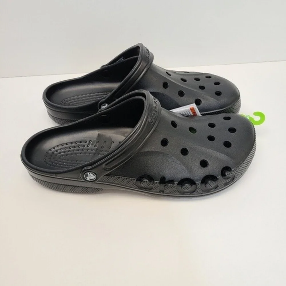 NWT Crocs Mens Black Baya Clog 13